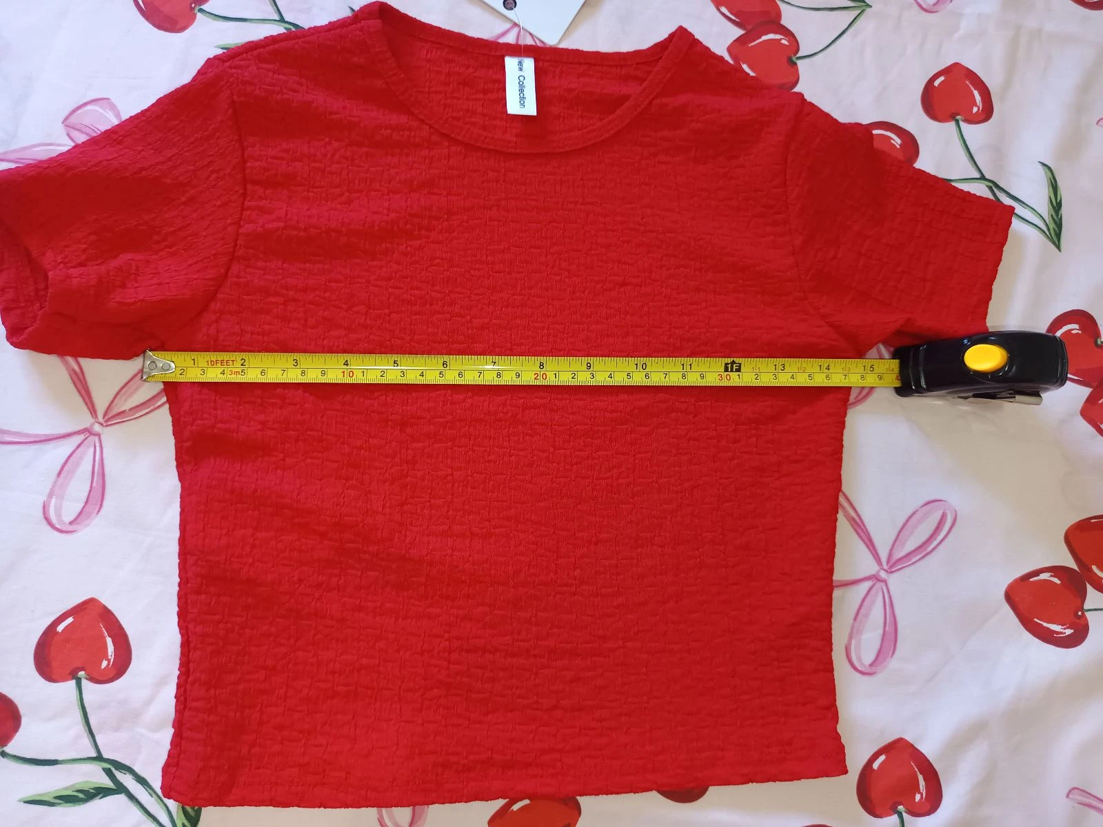 Top crop vermelho texturizado - Barni Saeni (Novo com etiqueta) - Made in Italy – photo 3